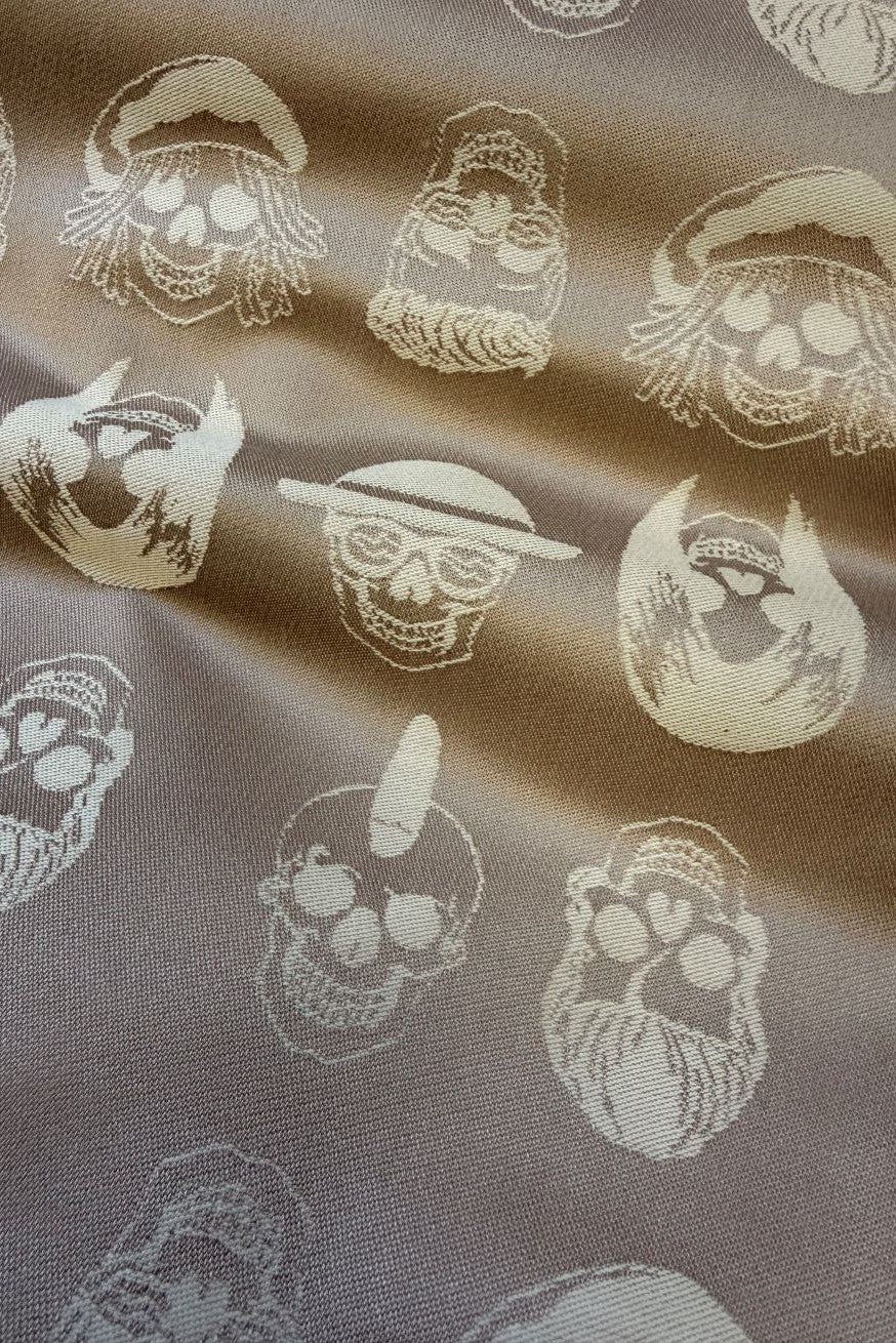 Hipster tas Schedels beige