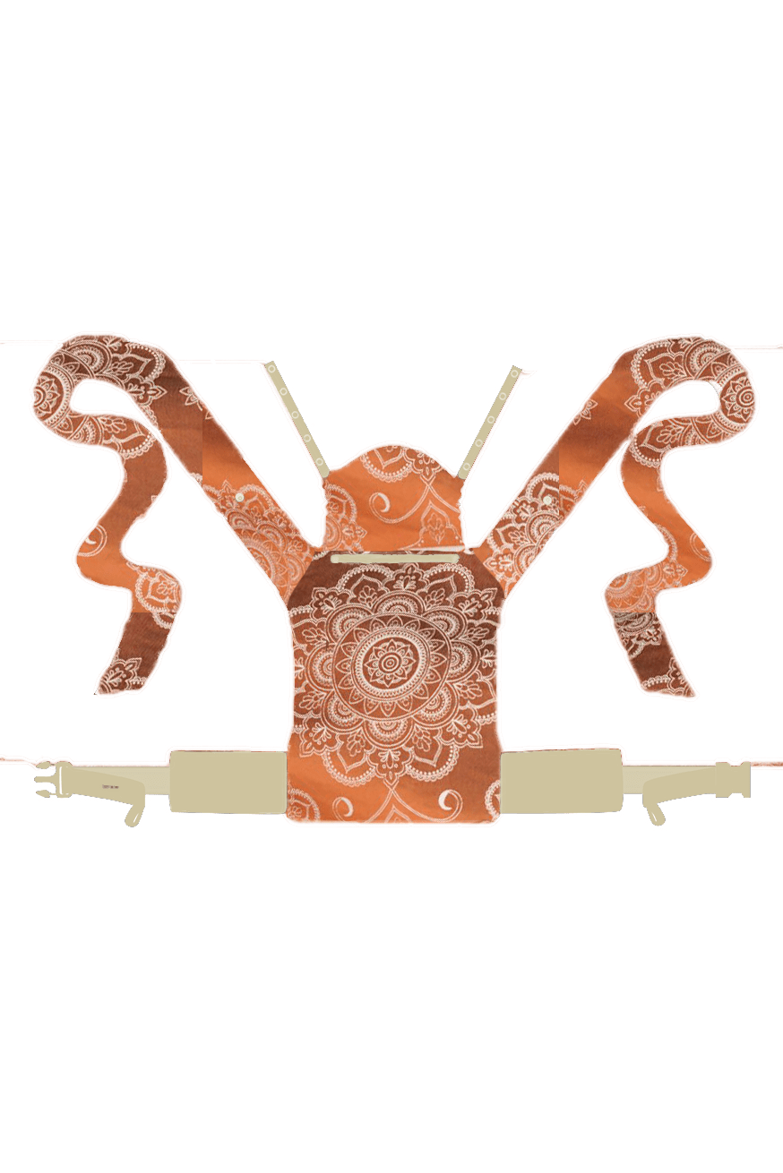 Baby Carrier WrapStar Mandala Latte Macchiato x Bamboo reverse - KOKADI