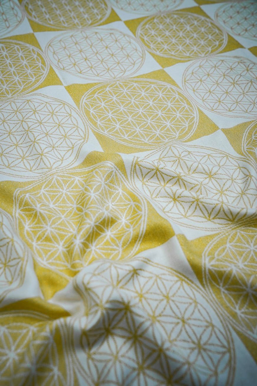 Baby blanket flower of life gold - KOKADI