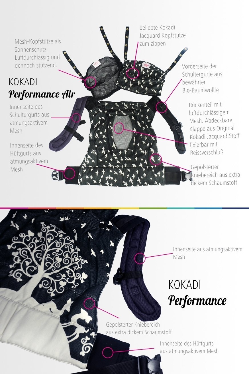 KOKADI Baby Carrier Flip Performance Air Heart2Heart Stone