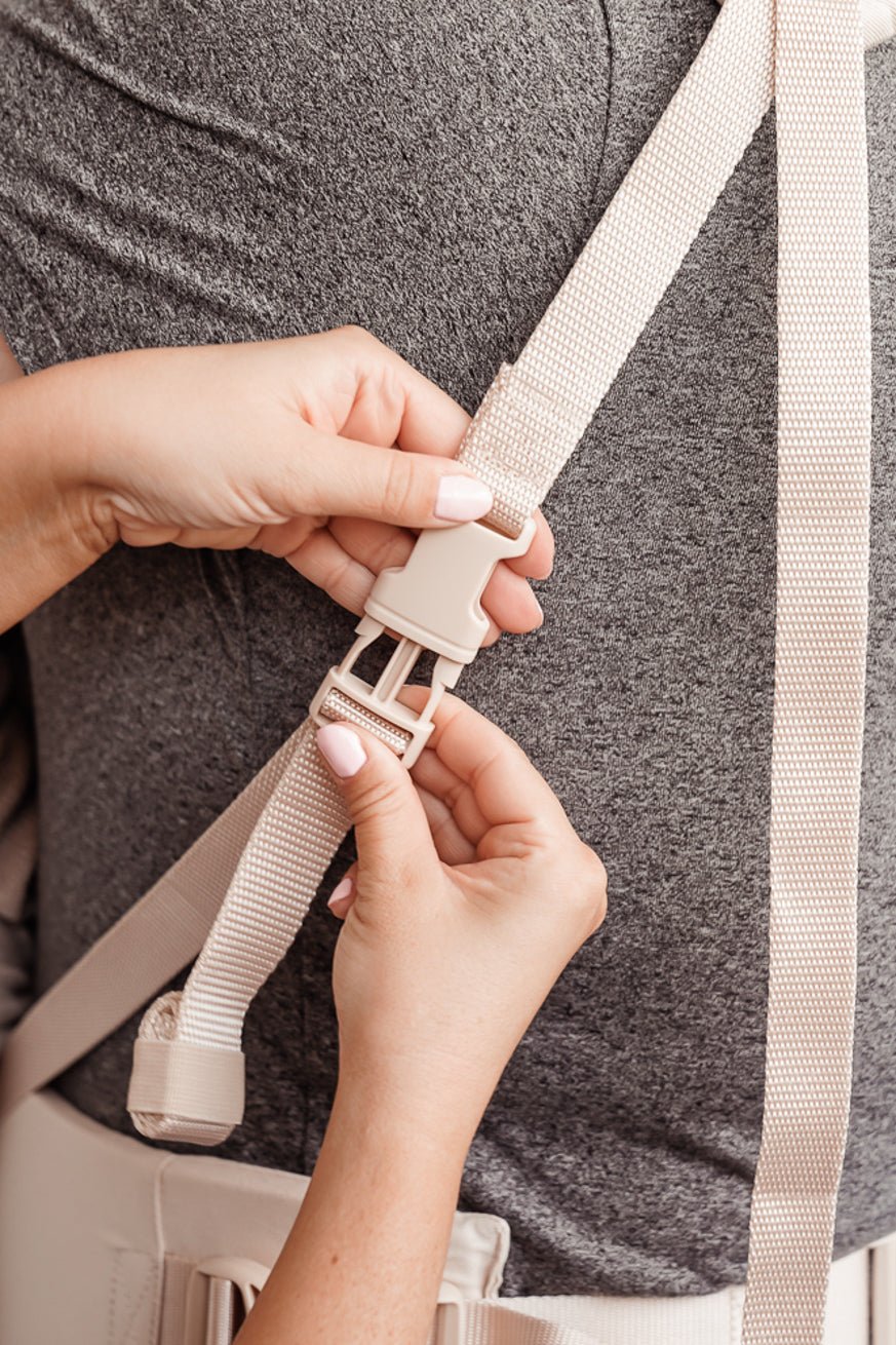 Chest strap with buckle 25mm cream - KOKADI